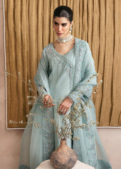 Kanwal Malik | Miray Luxury Pret | Daisy M Sky Blue Raw Silk