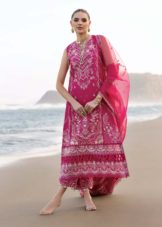 Kanwal Malik | Elysia Luxury Lawn 25 | Evaline XS Fuchsia Pink Lawn