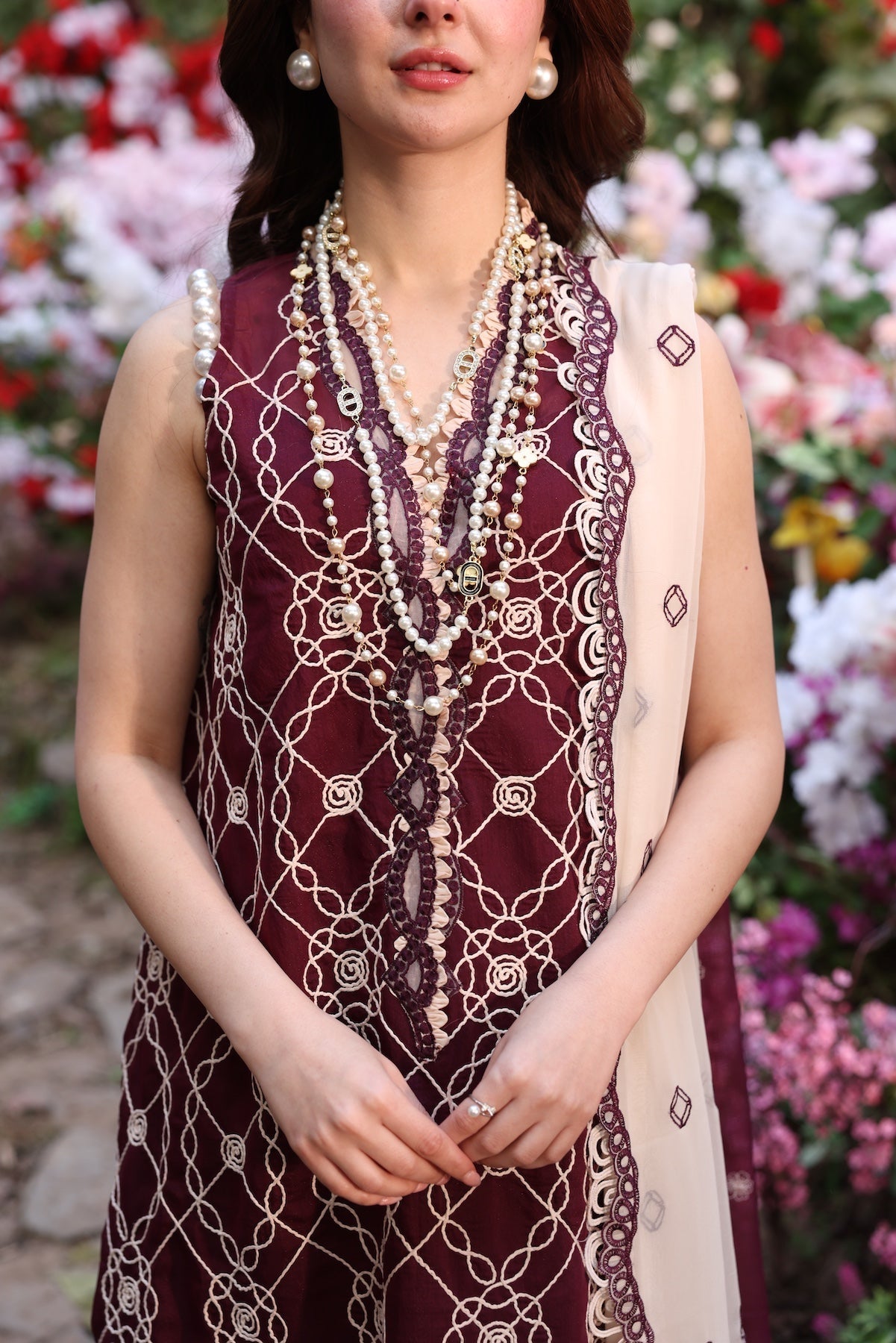 Sable Vogue | Luxury Formal 25 | SL-02-25-V1 M Wine Berry Net