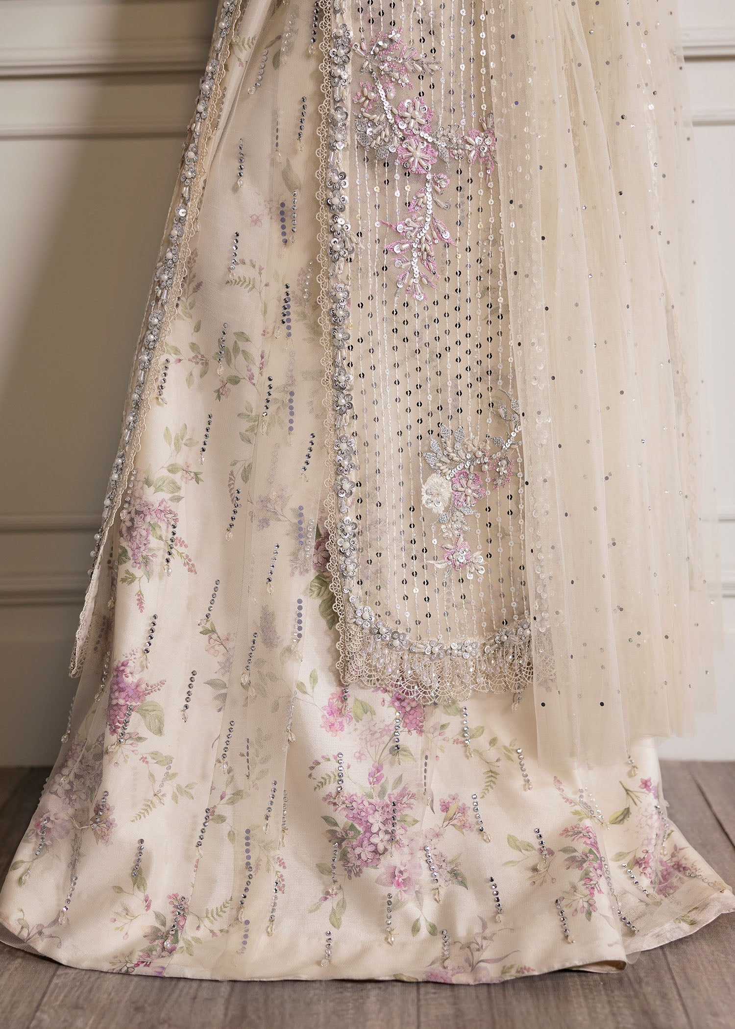 Crimson | A Beautiful Chaos Wedding Collection | A Swarovski Affair M Ivory Angrakha with Lehnga