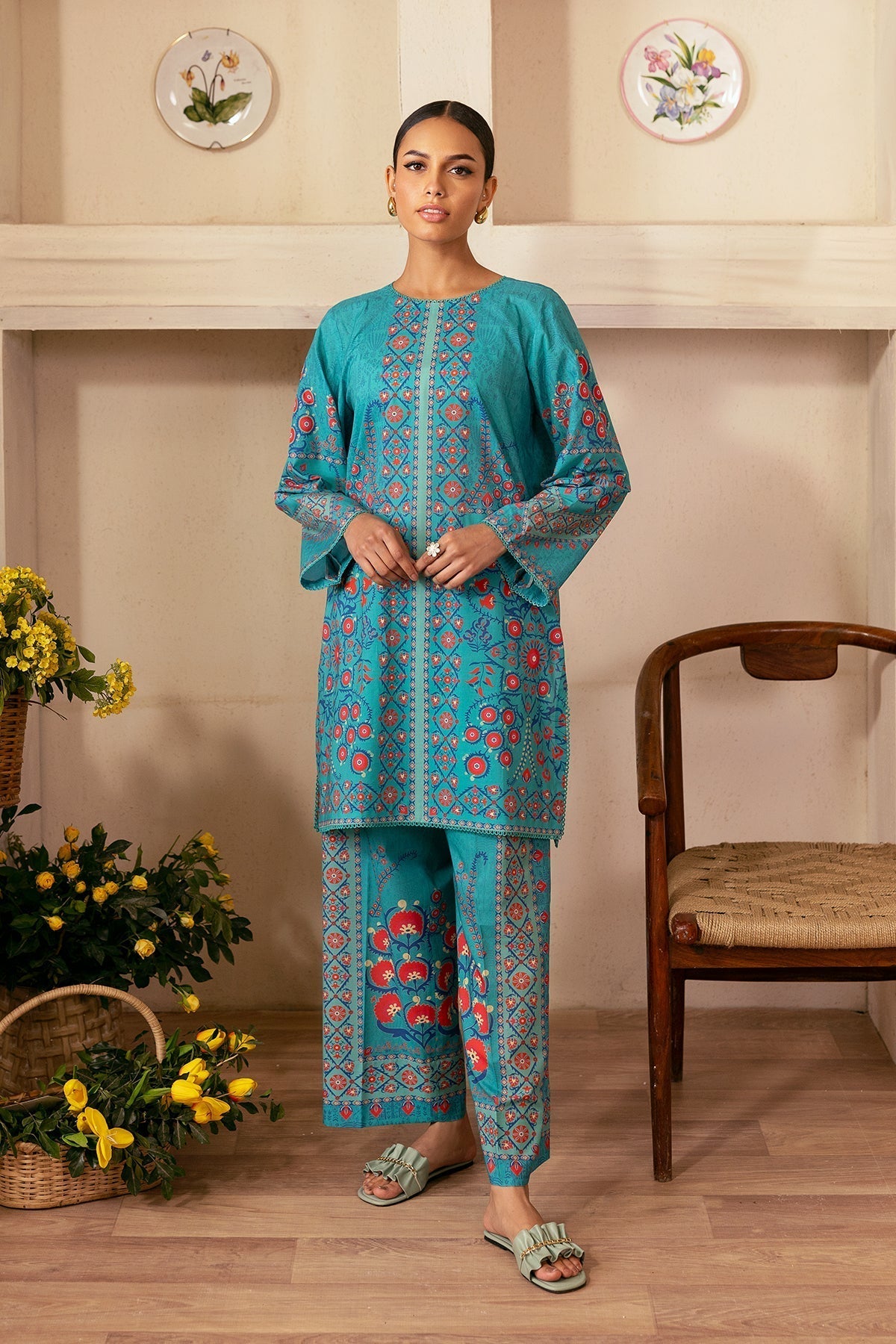 Sahar | Selene 25 | Mystic Suzani XS Teal Cambric