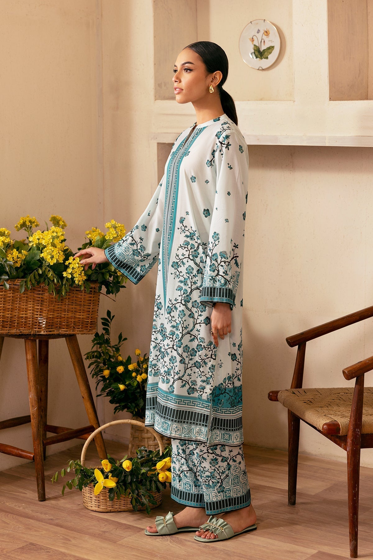 Sahar | Selene 25 | Fleur Royale L Off White Cambric