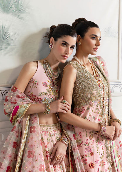 Crimson | A Beautiful Chaos Wedding Collection | Crystal Chinoiserie XS Rose Pink Lehnga Choli