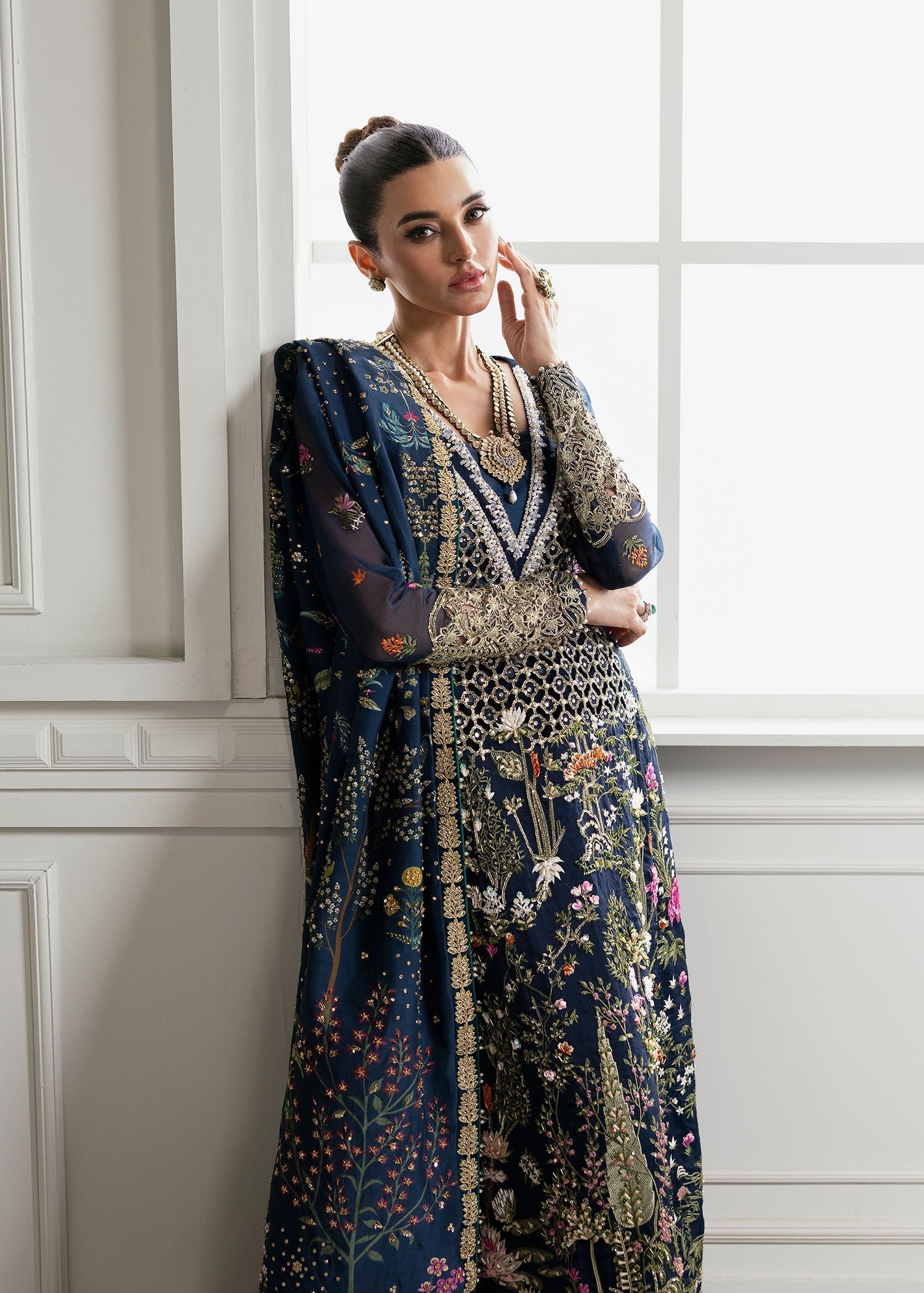Crimson | A Beautiful Chaos Wedding Collection | Majestic Cypress M Midnight Blue Organza