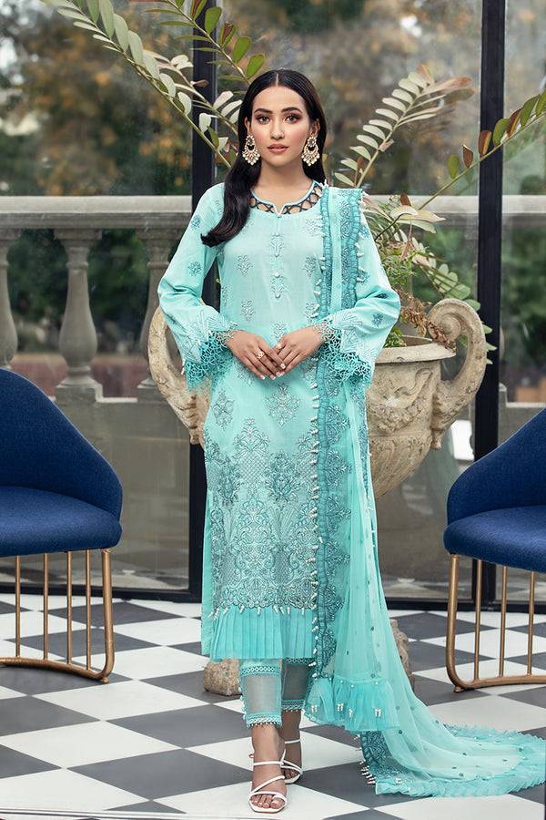 House of Nawab | Lawn Collection 24 | MOSIYA - Pakistani Designer Dress - by House of Nawab | Type: Luxury - 100% Original at Saira Sultan