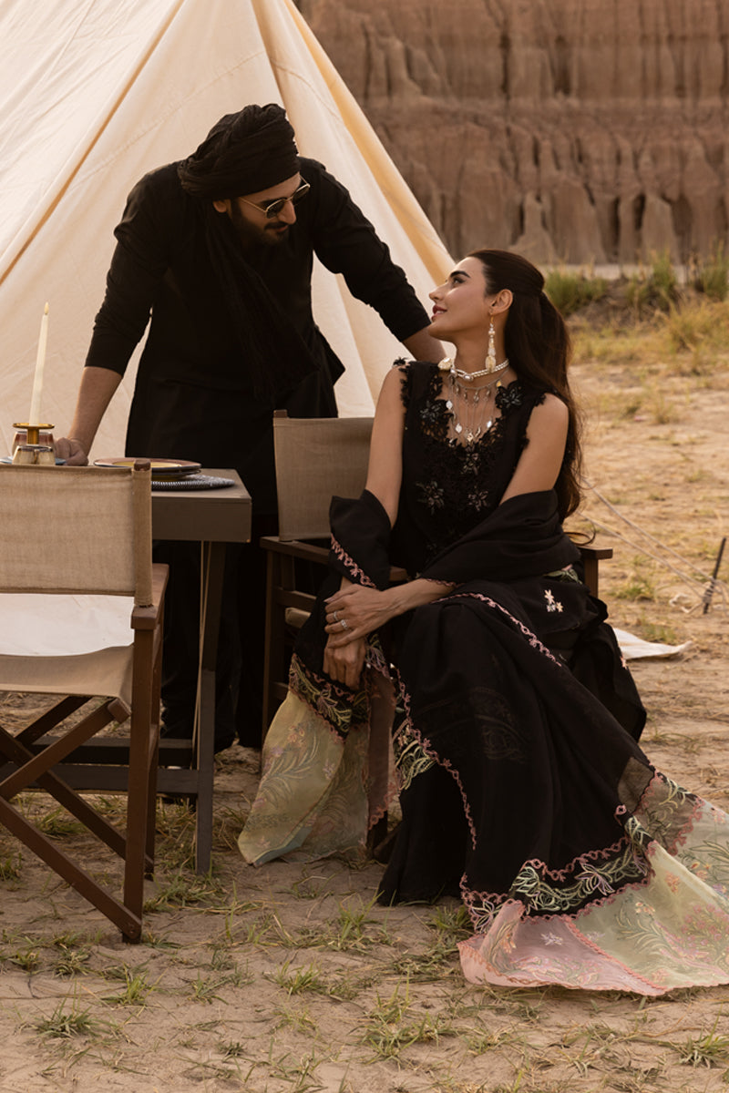 Rangrasiya | Premium Eid Edit 25 | Zoya XL Black Cotton Net