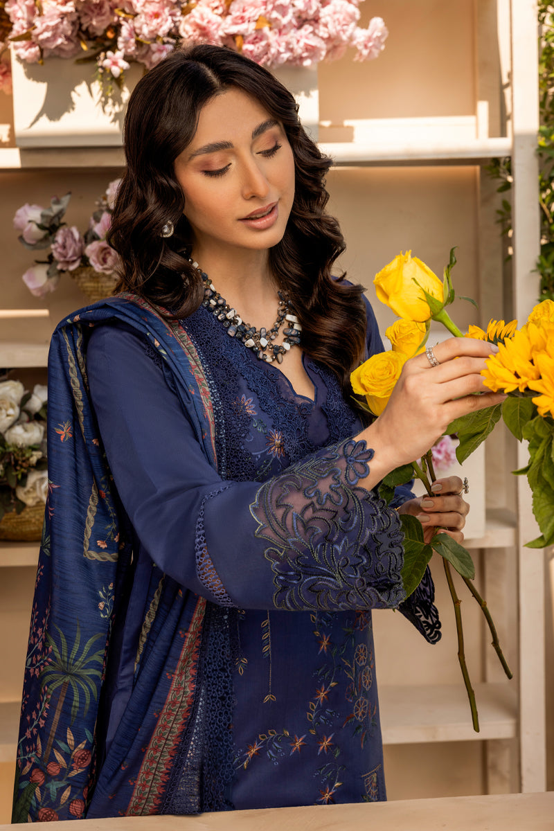 Rangrasiya | Florence Summer Edit 25 | Safina M Lawn Navy Blue