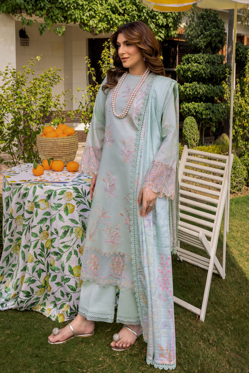 Rangrasiya | Florence Summer Edit 25 | Shireen Custom Size Light Ferozi Lawn