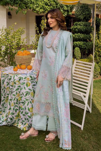 Rangrasiya | Florence Summer Edit 25 | Shireen Custom Size Light Ferozi Lawn