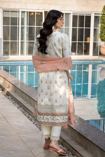 Rangrasiya | Florence Summer Edit 25 | Miraal S Lawn Ivory