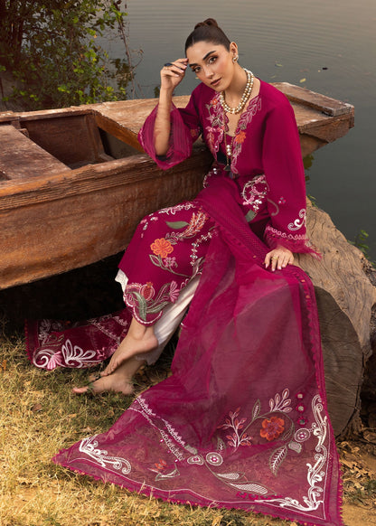 Crimson | Tasawar 25 | MIRROR GARDEN - D3A XL Berry Organza