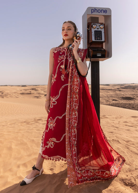 Crimson | Floe by Crimson | Twirls And Ties - D8 B XS Red Lawn