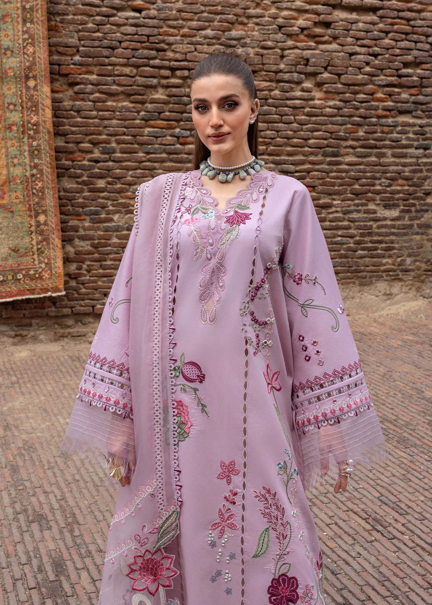 Crimson | Tasawar 25 | MIRROR GARDEN - D3B S Lilac Organza