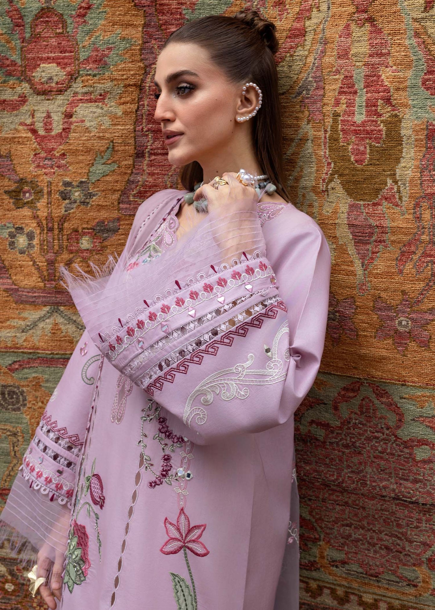 Crimson | Tasawar 25 | MIRROR GARDEN - D3B M Lilac Organza