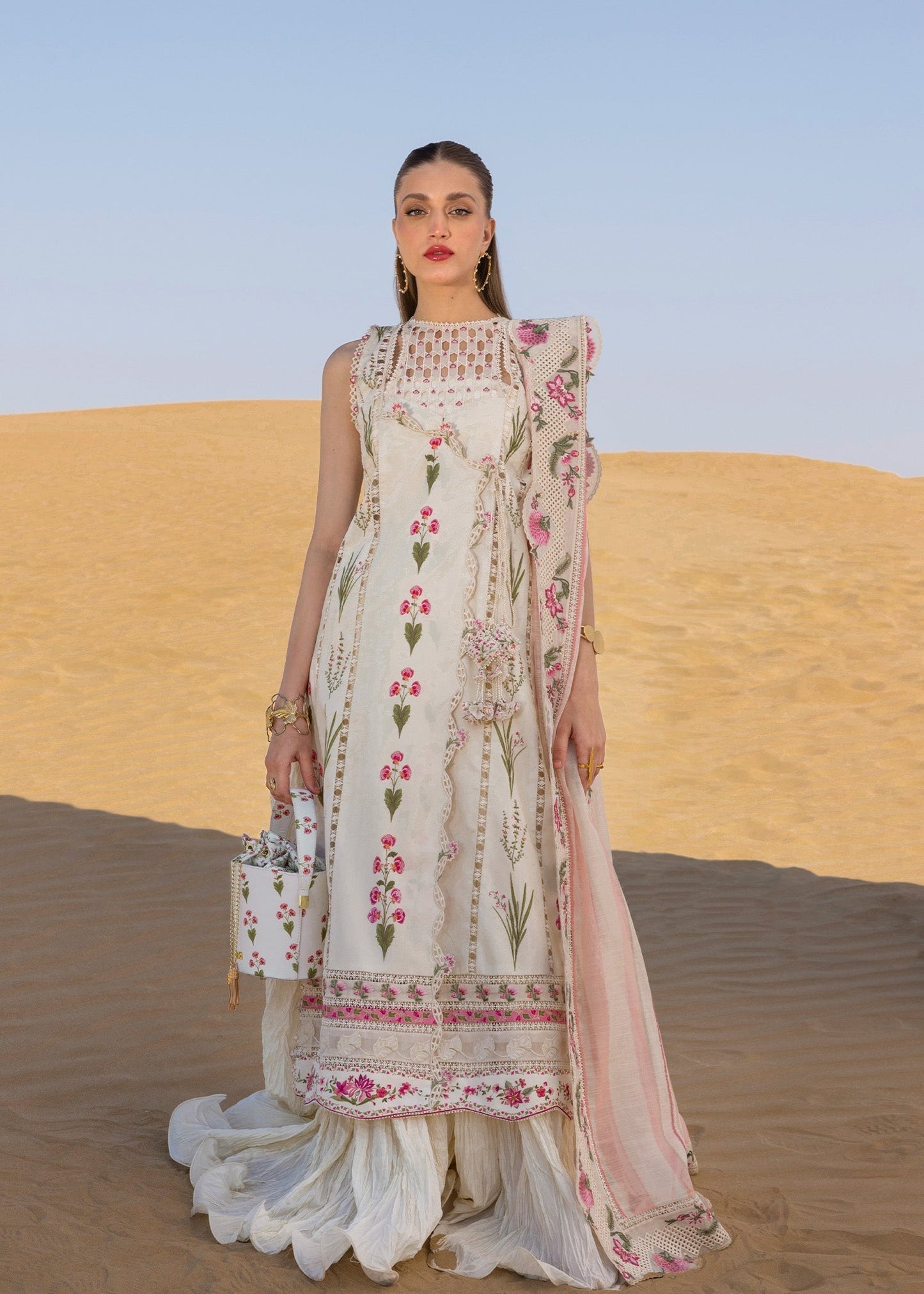 Crimson | Floe by Crimson | Once Upon A Flower - D9 B XS Off White Lawn