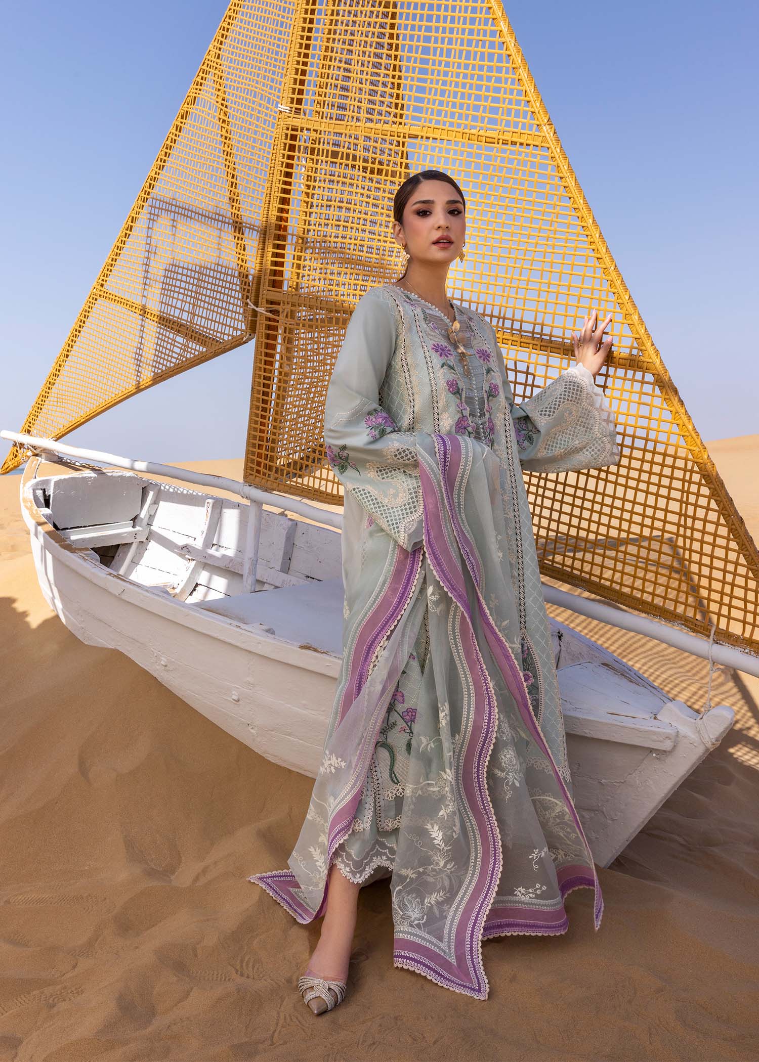 Crimson | Floe by Crimson | A Handmade Tale - D2 A S Pastel Blue Lawn