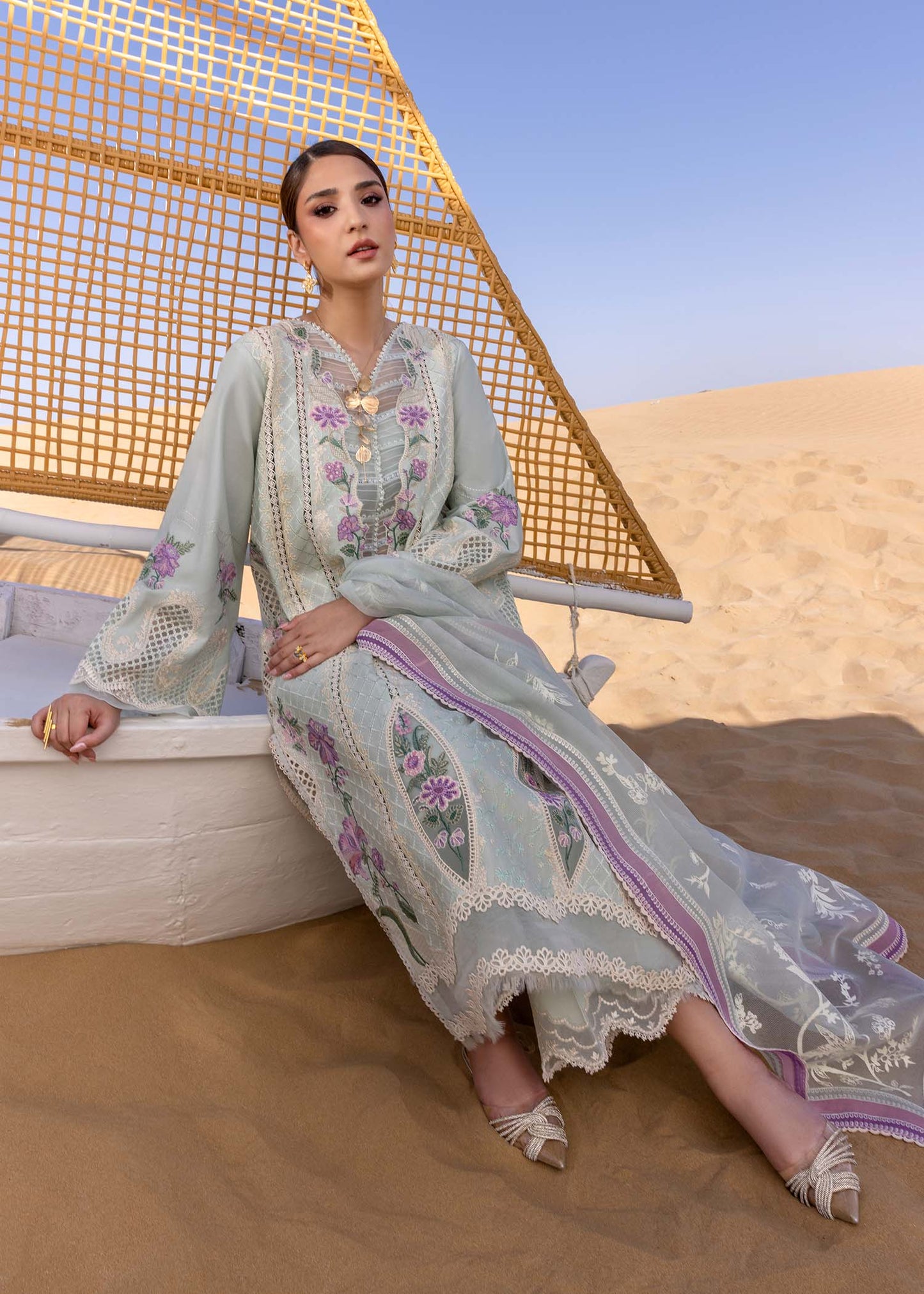 Crimson | Floe by Crimson | A Handmade Tale - D2 A M Pastel Blue Lawn