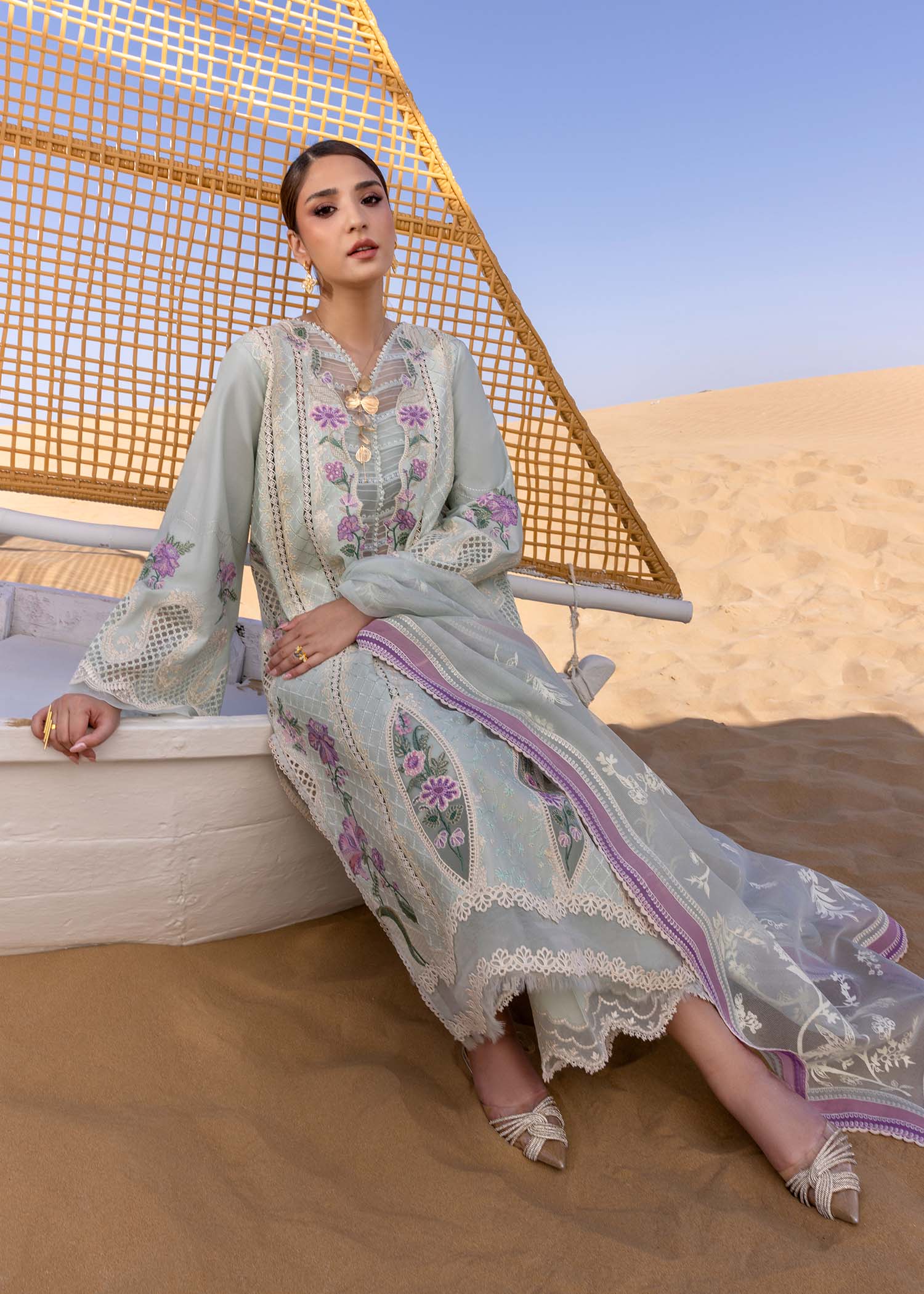 Crimson | Floe by Crimson | A Handmade Tale - D2 A M Pastel Blue Lawn