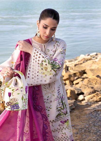 Crimson | Floe by Crimson | Bloom Bold - D4 A M Off White Lawn