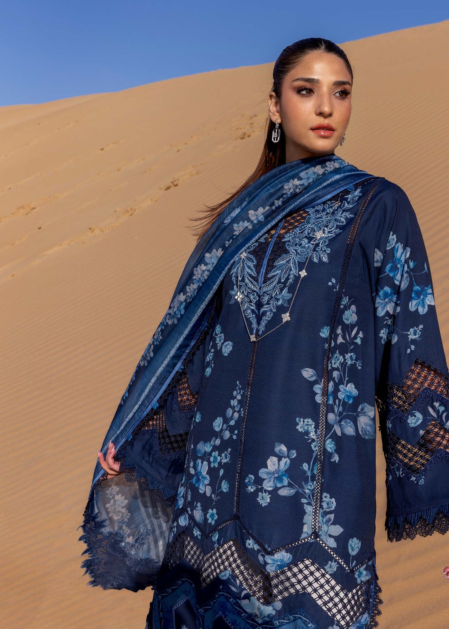 Crimson | Floe by Crimson | Under The Tuscan Love - D1 B M Navy Blue Lawn
