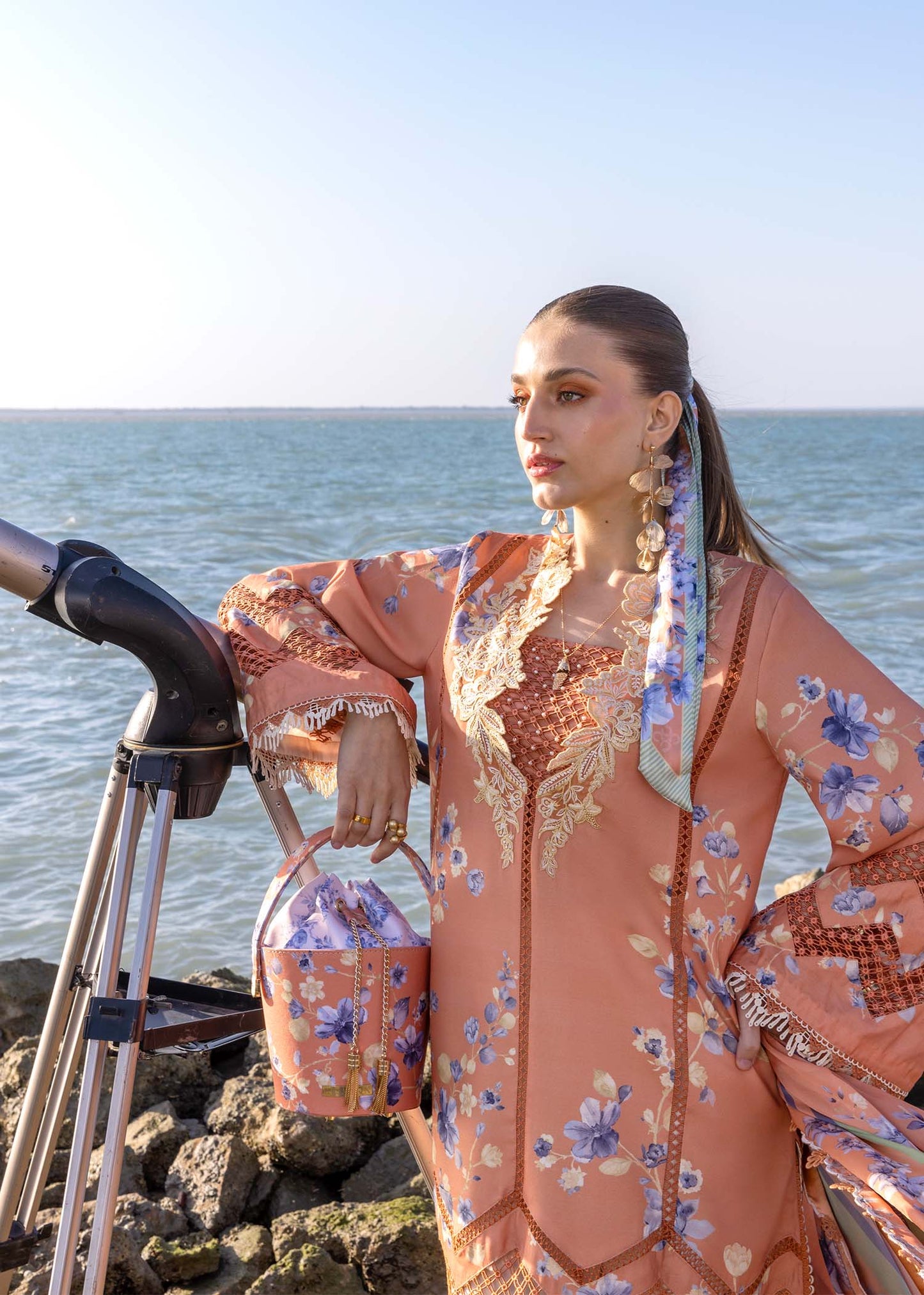 Crimson | Floe by Crimson | Under The Tuscan love - D1 A M Peach Pink Lawn