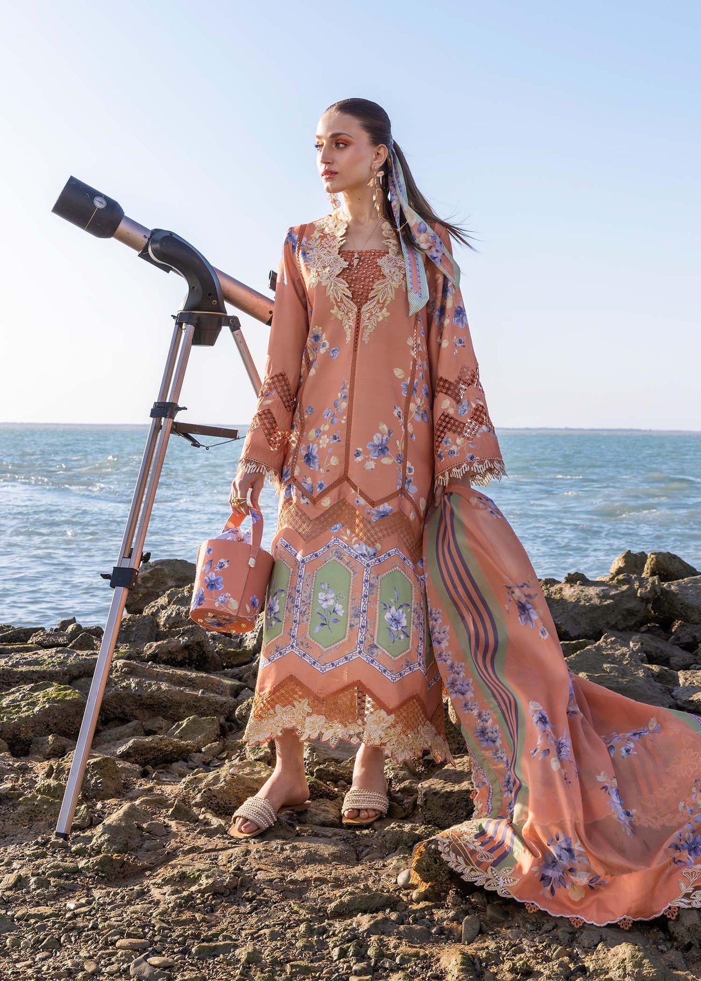 Crimson | Floe by Crimson | Under The Tuscan love - D1 A XS Peach Pink Lawn