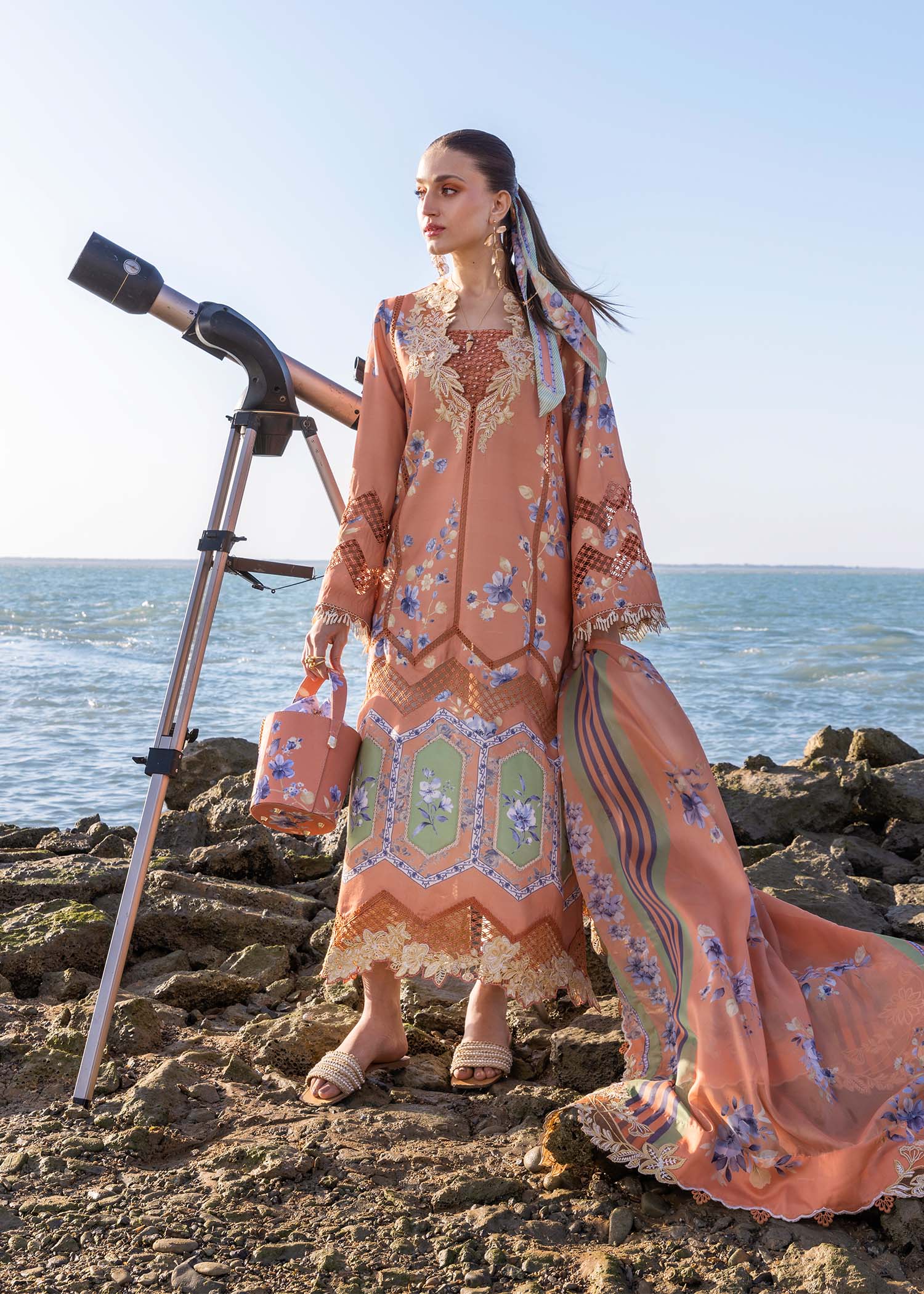 Crimson | Floe by Crimson | Under The Tuscan love - D1 A XS Peach Pink Lawn