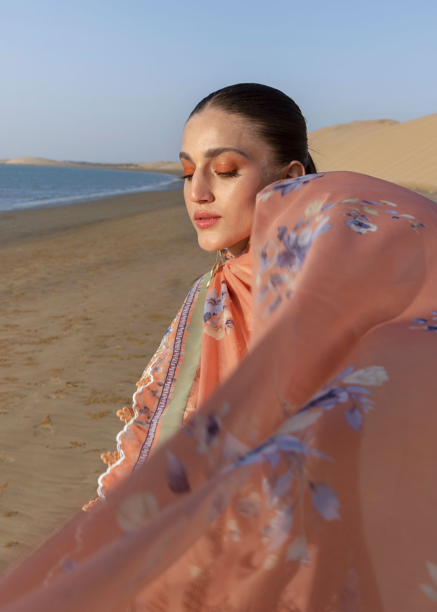 Crimson | Floe by Crimson | Under The Tuscan love - D1 A L Peach Pink Lawn