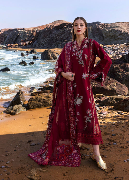 Crimson | Floe by Crimson | Parsi Threads - D5 B XS Berry Lawn
