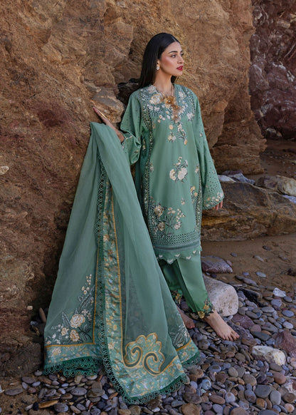 Crimson | Floe by Crimson | Parsi Threads - D5 A L Sage Green Lawn