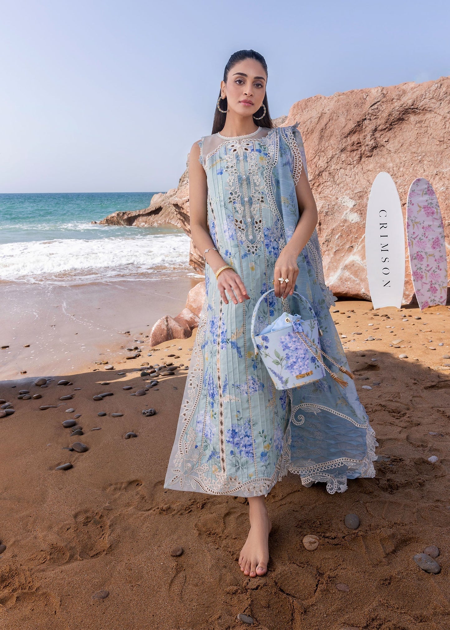 Crimson | Floe by Crimson | Who'S That Girl - D3 B XS Ice Blue Lawn