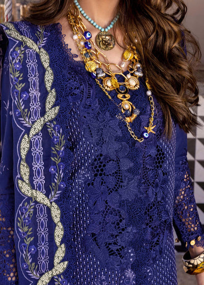 Saira Shakira | Luxury Lawn 25 | LEYLA-B L Dark Blue Lawn