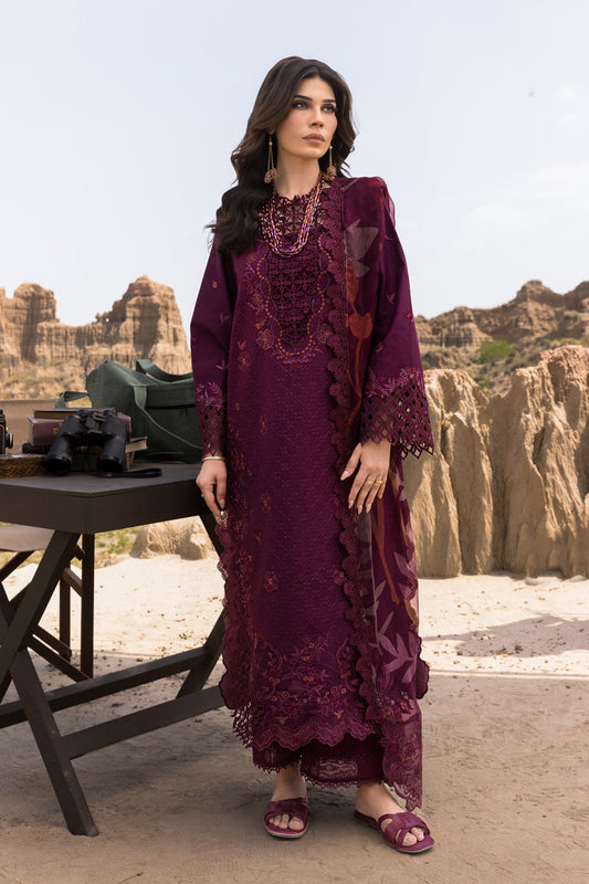 Rangrasiya | Premium Eid Edit 25 | Amyra XS Wine Berry Lawn