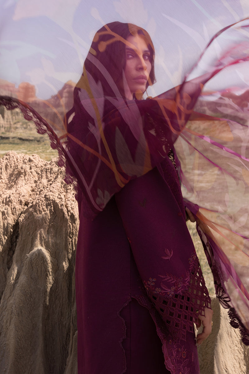 Rangrasiya | Premium Eid Edit 25 | Amyra S Wine Berry Lawn