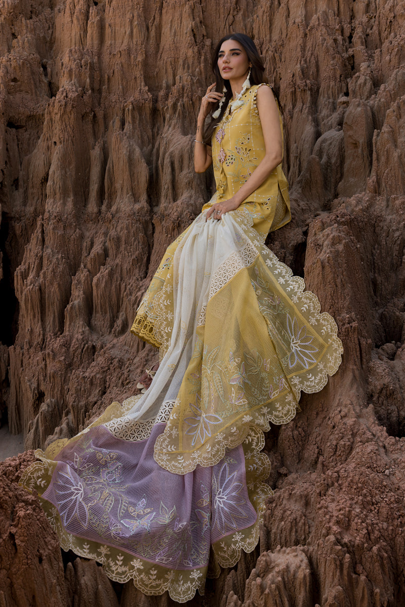 Rangrasiya | Premium Eid Edit 25 | Nadia L Lime Yellow Lawn