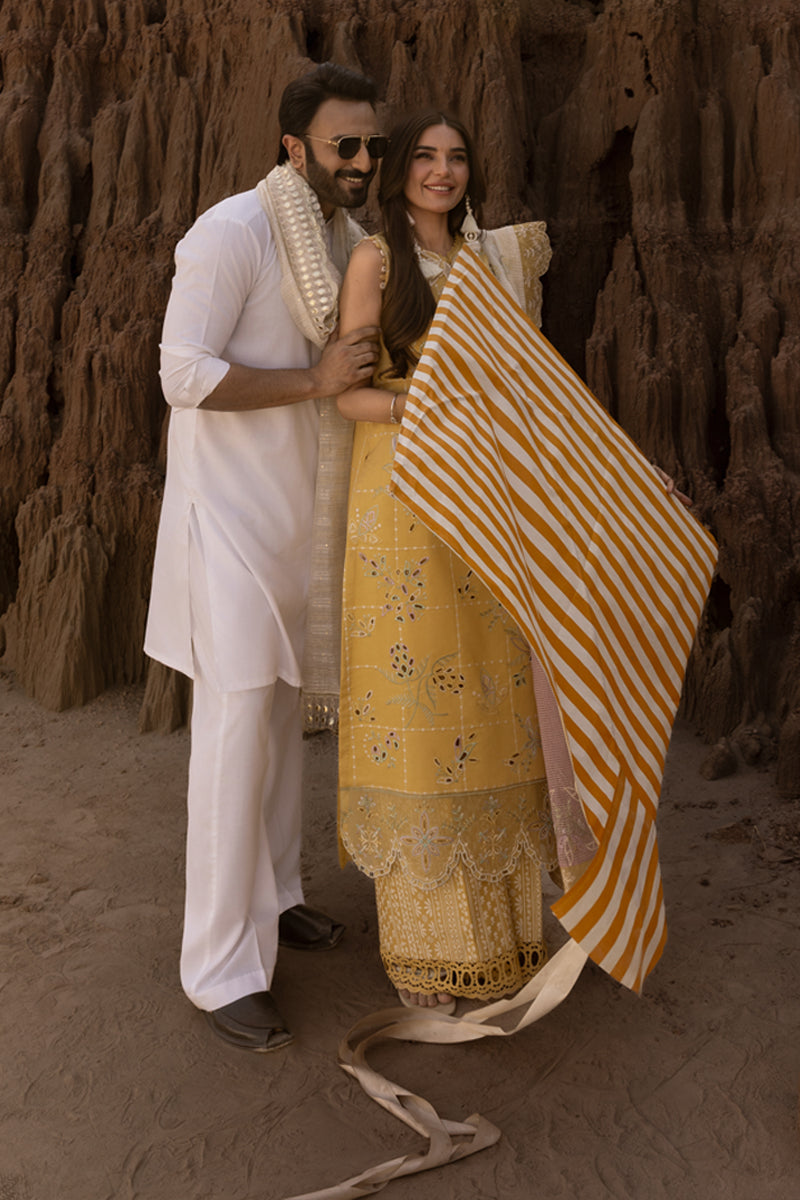 Rangrasiya | Premium Eid Edit 25 | Nadia Custom Size Lime Yellow Lawn