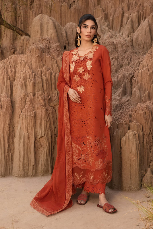 Rangrasiya | Premium Eid Edit 25 | Mahi XS Burnt Orange Lawn