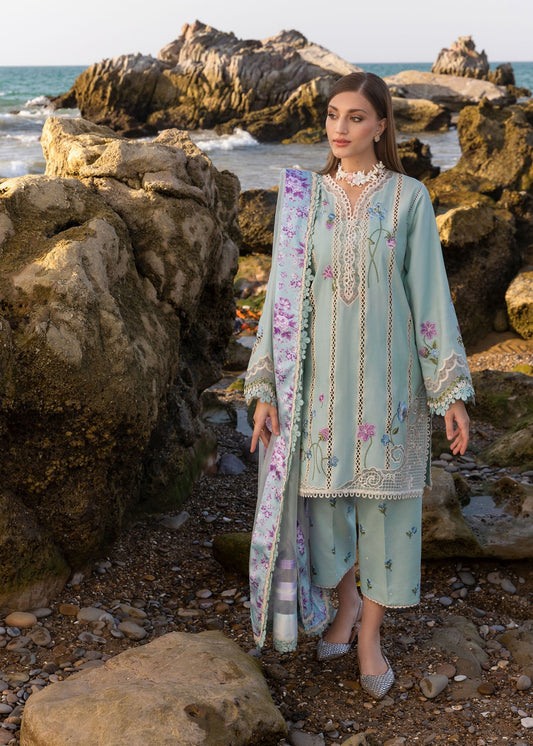 Crimson | Floe by Crimson | Floral Crush - D6 A XS Ice Blue Lawn