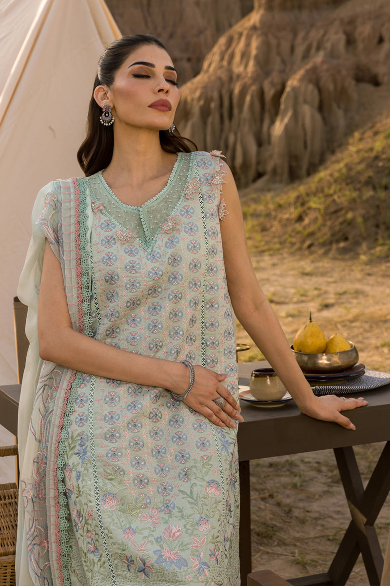 Rangrasiya | Premium Eid Edit 25 | Nadine M Mint Green Lawn