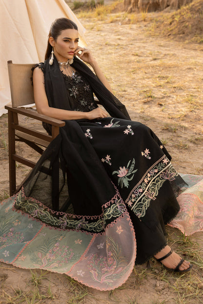 Rangrasiya | Premium Eid Edit 25 | Zoya Custom Size Black Cotton Net