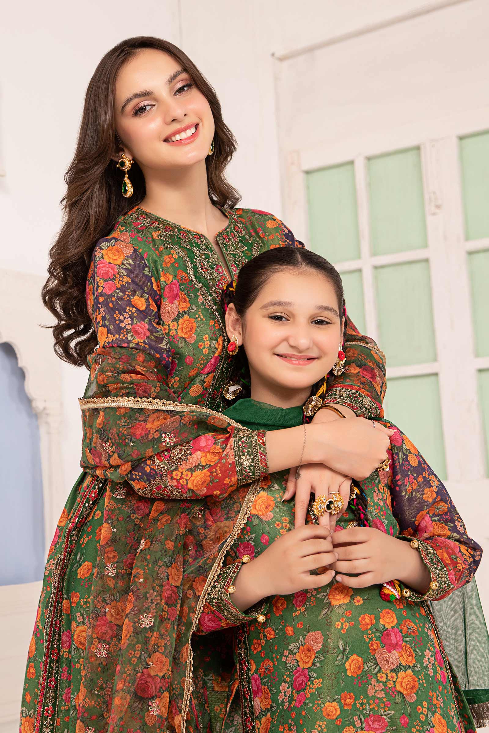 Maria B | 3 Piece Printed Cotton Masoori Suit | MKD-EA24-04 8-Jun Green