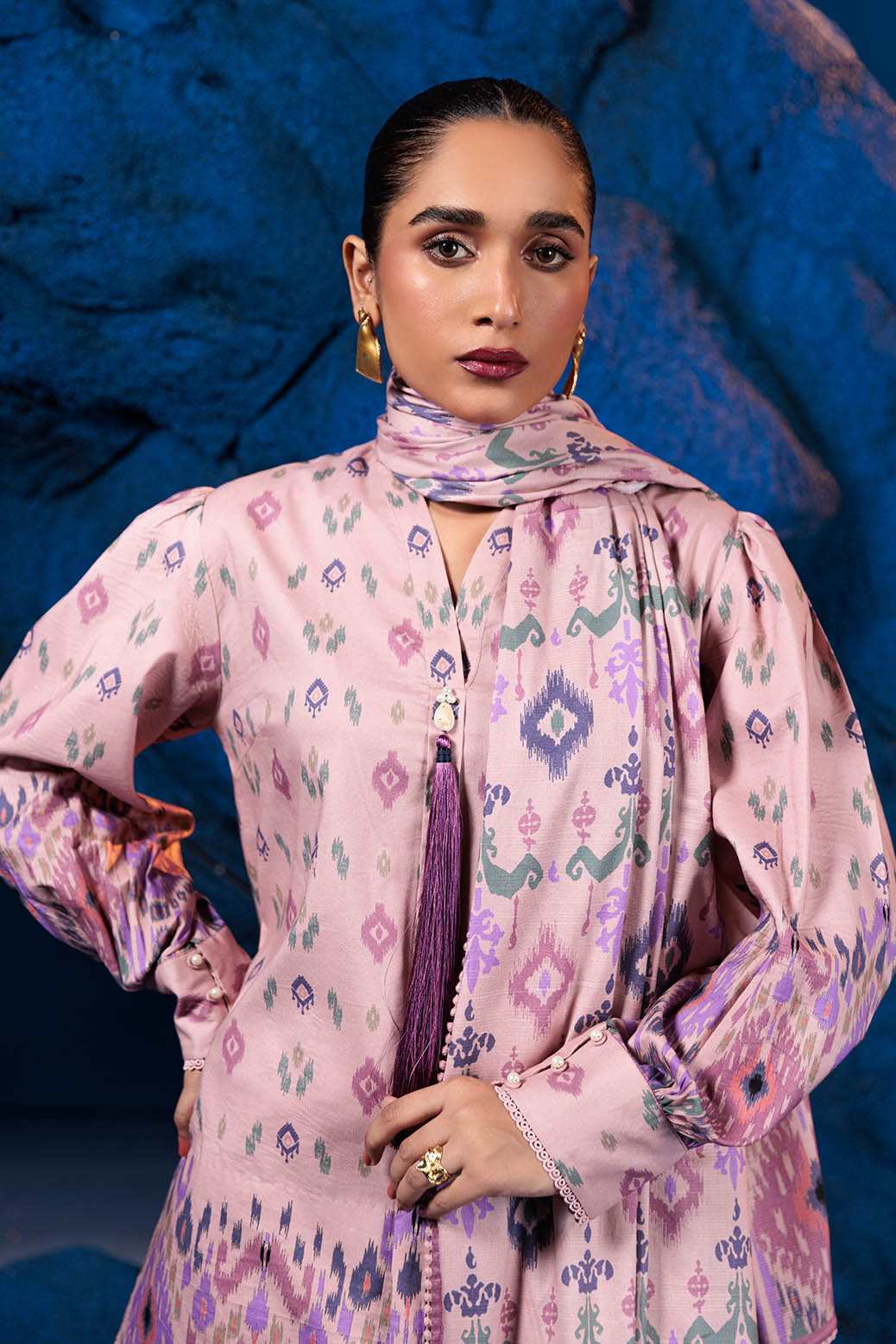 Bonanza Satrangi | Mauve Chalk 3 Pc (2W24P3P224)