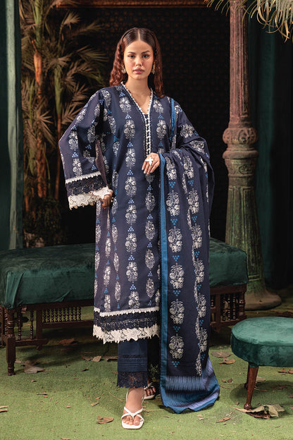Bonanza Satrangi | Midnight Leaf 3 Pc (2W24P3P273) Blue
