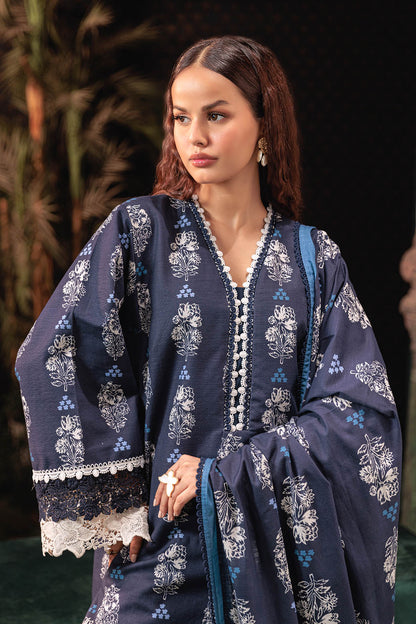 Bonanza Satrangi | Midnight Leaf 3 Pc (2W24P3P273)