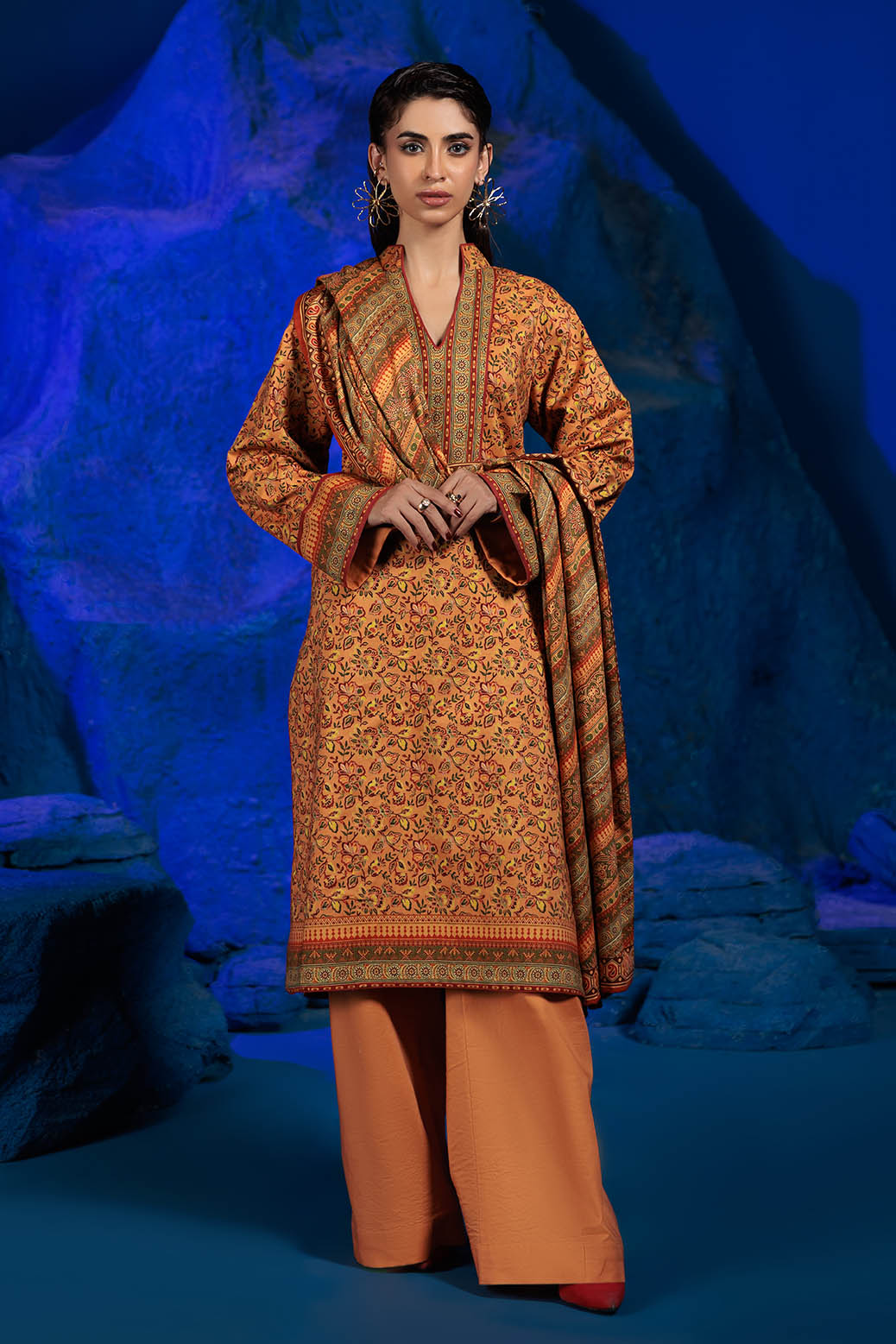 Bonanza Satrangi | Autumn Sunset 3 Pc (2W24P3P361) Orange