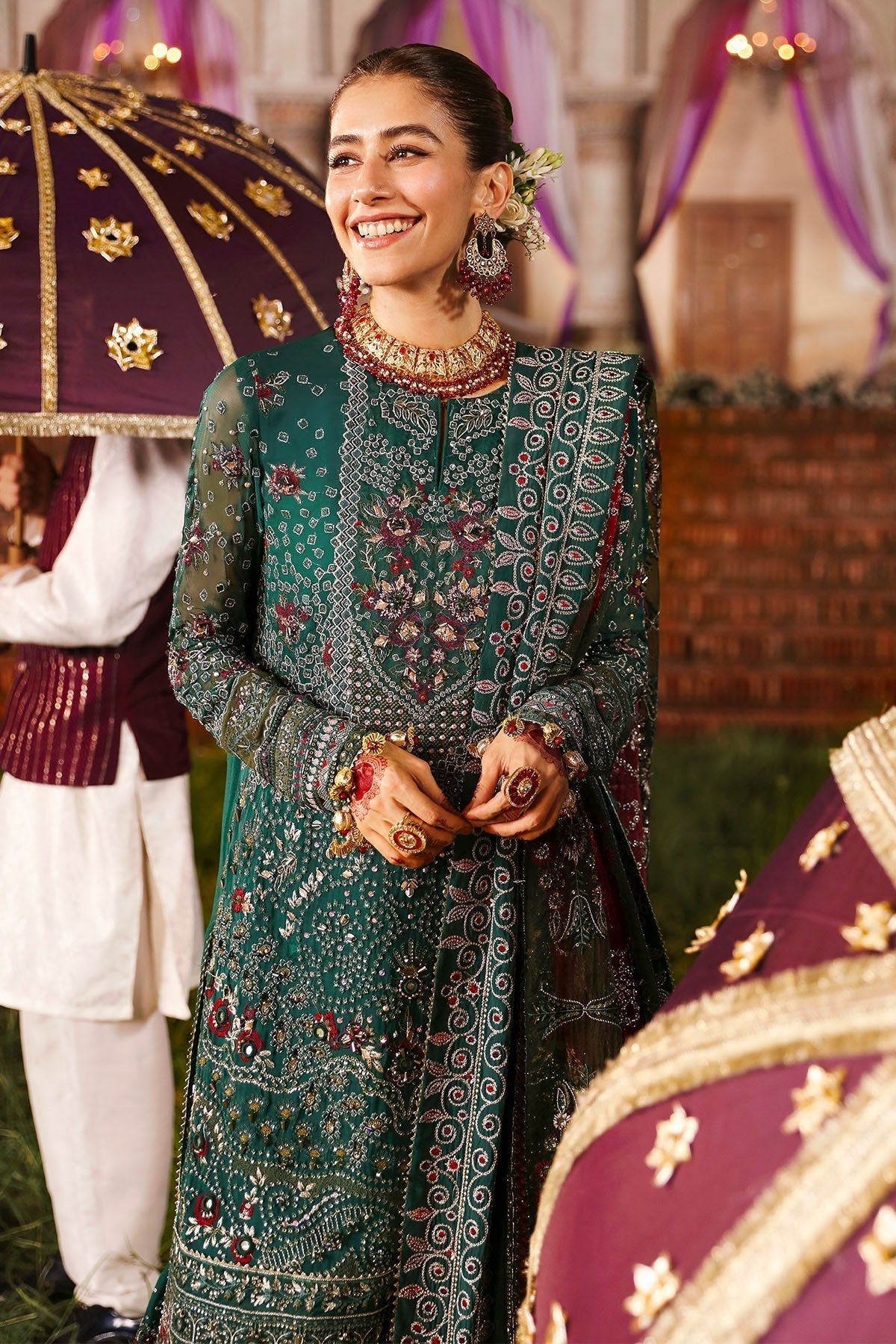 Nureh | Jhoomro Wedding Formals | NL-68 SHADMANI - Pakistani Designer Dress - by Nureh | Type: Bridal - 100% Original at Saira Sultan
