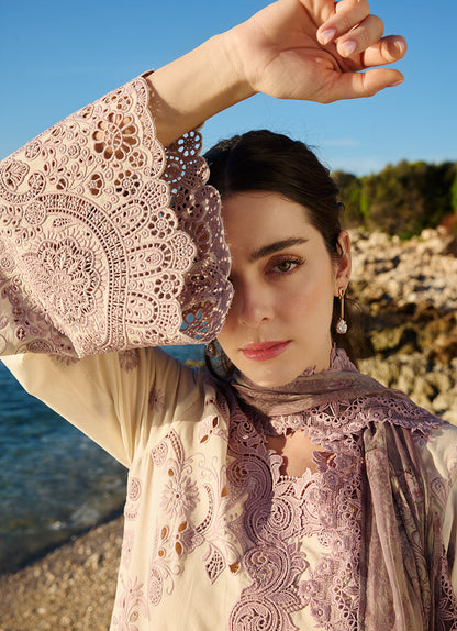 Image | Lawnkari 25 | Rania M Beige Cotton Lawn