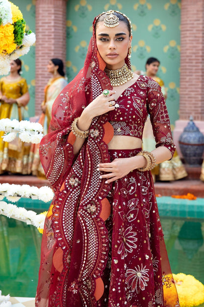 Nureh | Jhoomro Wedding Formals | NL-53 - MAHRO - Pakistani Designer Dress - by Nureh | Type: Bridal - 100% Original at Saira Sultan