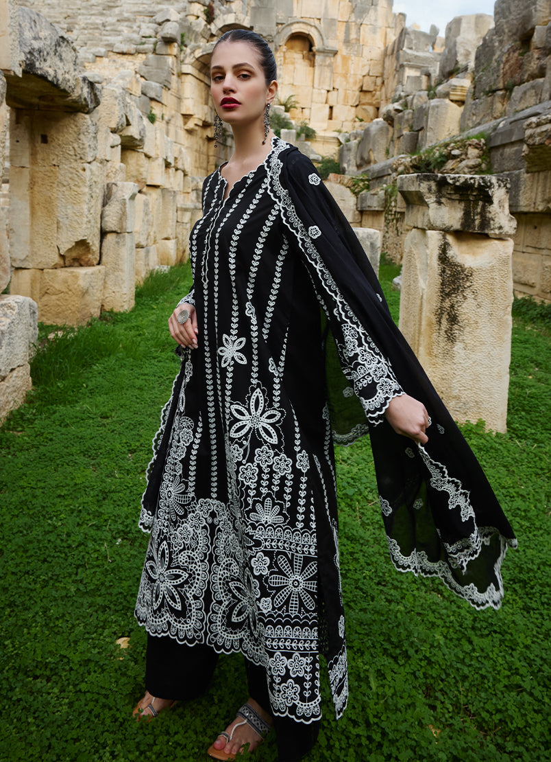 Image | Lawnkari 25 | Jana L Black Cotton Lawn