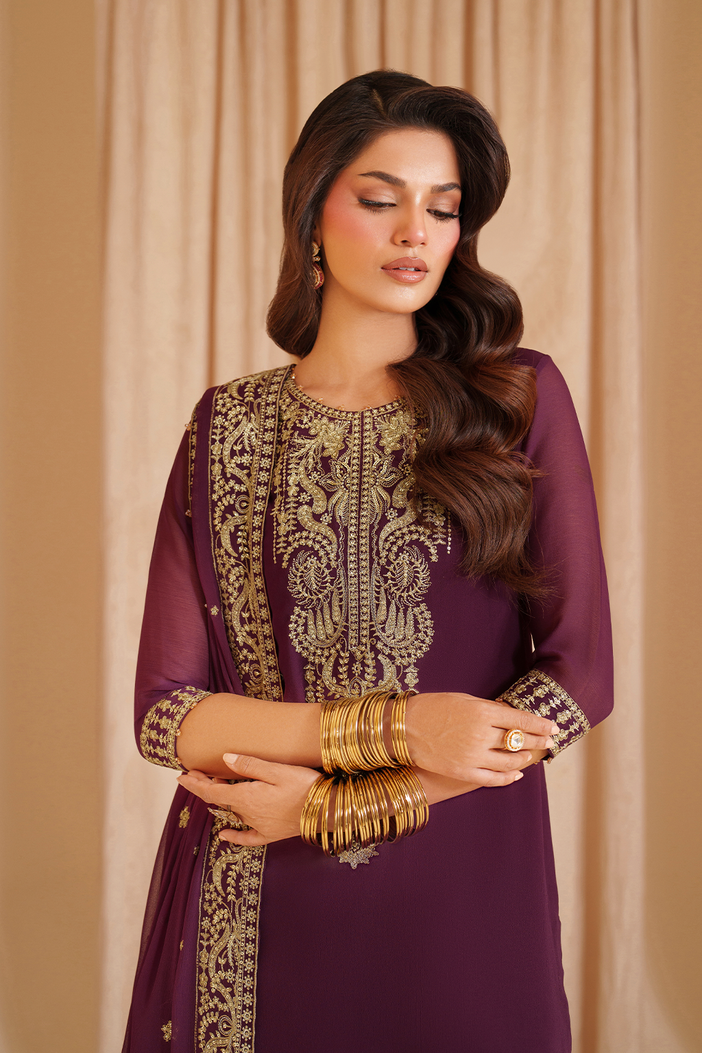 Iznik I Festive Formal I CC-76 Embroidered Chiffon - Pakistani Designer Dress - by Iznik - Type : Ladies Clothes - 100% Original at Saira Sultan